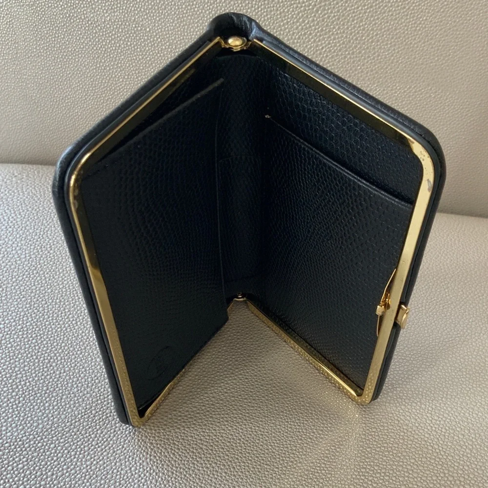 AMI Alexandre Mattiussi leather black card case